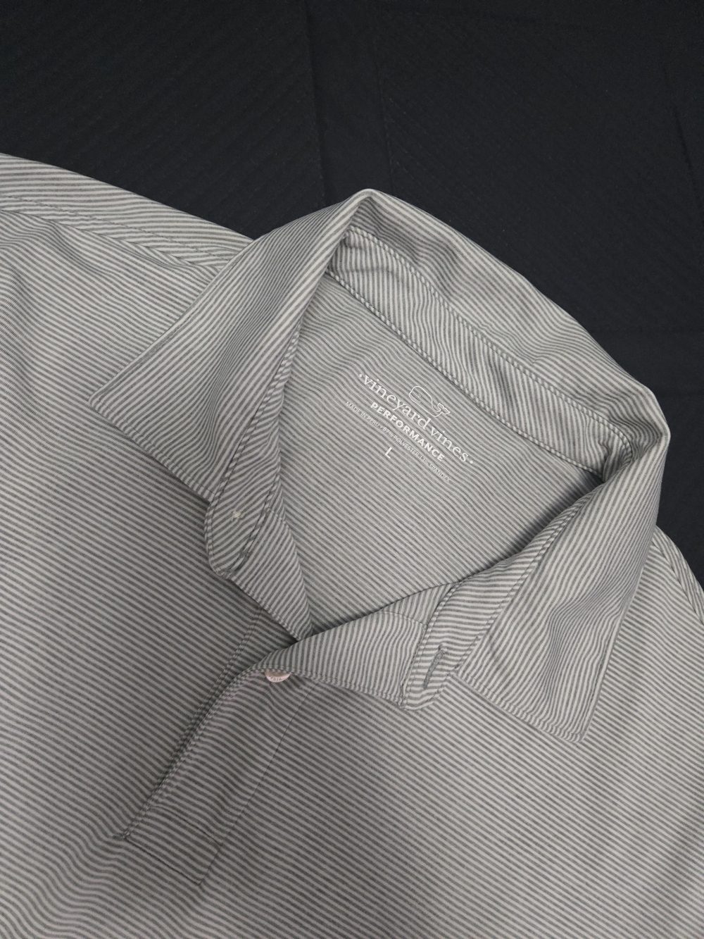 Vineyard Vines Performance Striped Polo Shirt - Gray